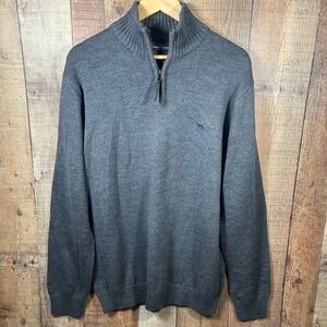 Rodd & Gunn Mens Large Grey 100% Australian Cotton Quarter Zip Pullover Sweater